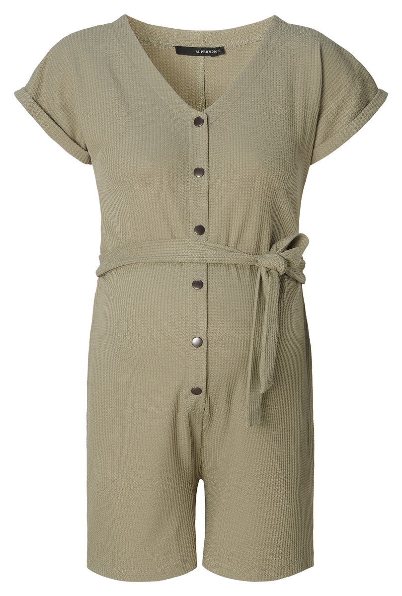 Jumpsuit met voedingsfunctie Waffle - Vetiver product