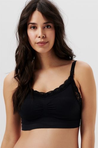 Noppies Nursing bra padded Cotton Melange, Black