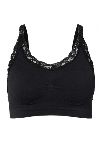 Soutien gorge allaitement sans couture Seamless nursing bra lace - Black