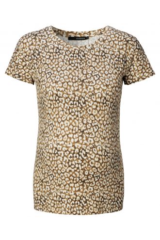 Supermom T-shirt Leopard - Dull Gold