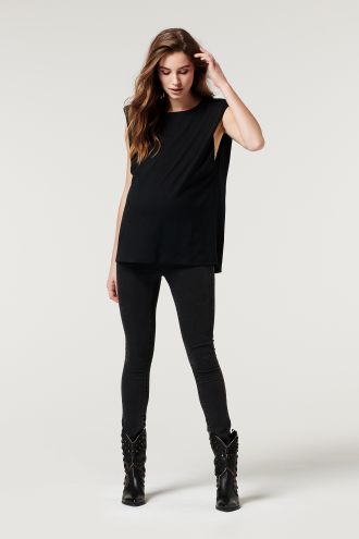 Supermom T-shirt Shoulderpads - Black