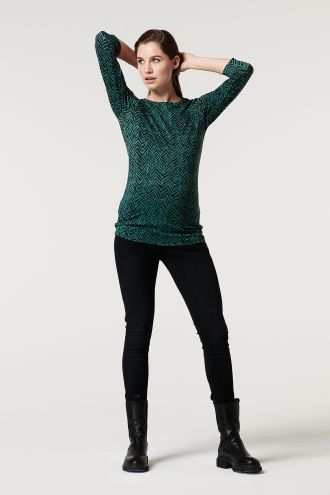 Supermom Longsleeve V-print - Sea Pine