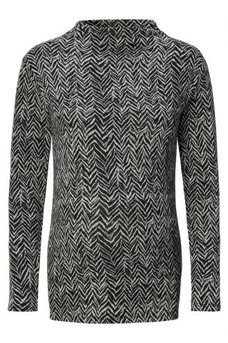 Longsleeve V-print - Grey Melange