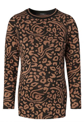 Trui Leopard - Toasted Coconut
