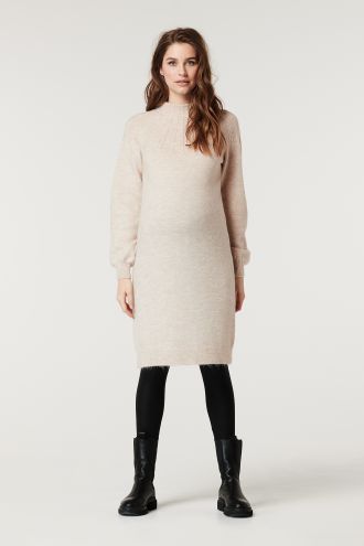 Supermom Jurk Cables - Whisper White Melange