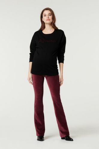 Supermom Casual trousers Flared Velvet - P872