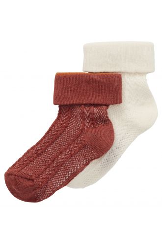 Noppies Socks (2 pairs) Sandy - Henna