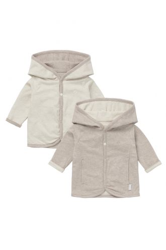 Noppies Cardigan Bonny - Reversible - Taupe Melange