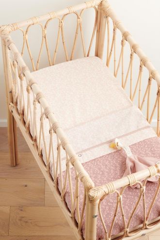 Noppies Baby Comfort Crib blanket Melange knit 75x100 cm - Misty Rose