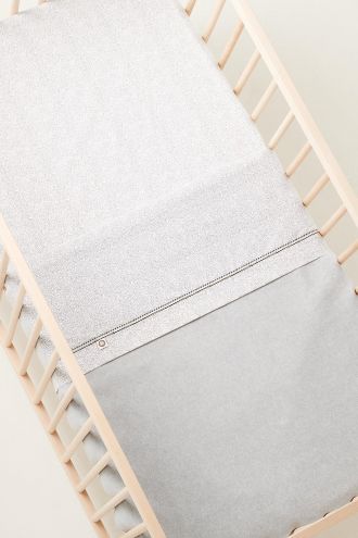 Noppies Baby Comfort Cot blanket Teddy Fantasy Fleece 100x140cm - Grey Melange