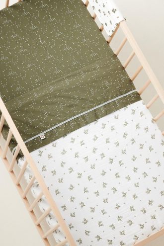 Noppies Cot sheet Botanical 110x140 cm - Beetle