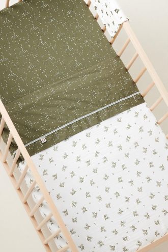 Noppies Baby Comfort Cot sheet Botanical 110x140 cm - Beetle