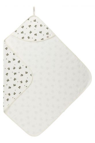 Baby hooded towel Blooming Clover 100x105 cm - Beetle