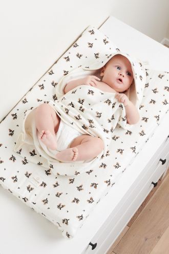 Noppies Baby Comfort Badecape Blooming Clover 100x105 cm - Jet Stream