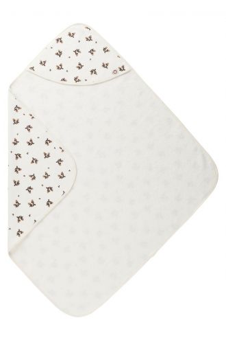 Baby hooded towel Blooming Clover 100x105 cm - Jet Stream