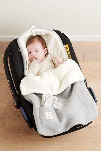 Noppies Car seat footmuff Fantasy Fleece 83x39cm - Grey Melange