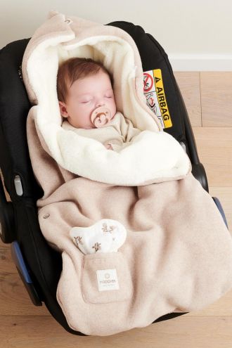 Noppies Autositz Fußsack Fantasy Fleece 83x39cm - Tan Melange