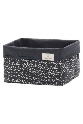 Noppies commode mandje Fancy Dot Size S - Forged Iron