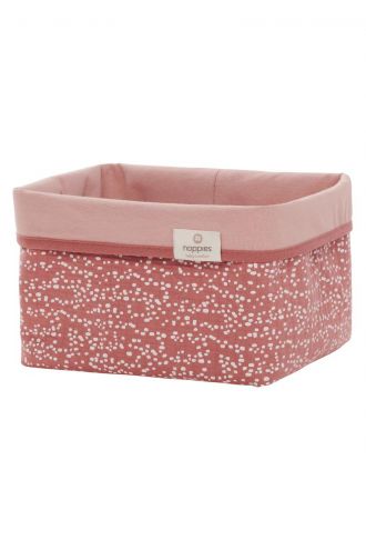 Noppies Nursery basket Fancy Dot Size M - Brick Dust