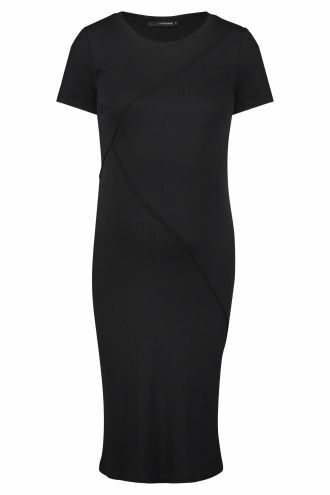 Supermom Dress Rib - Black
