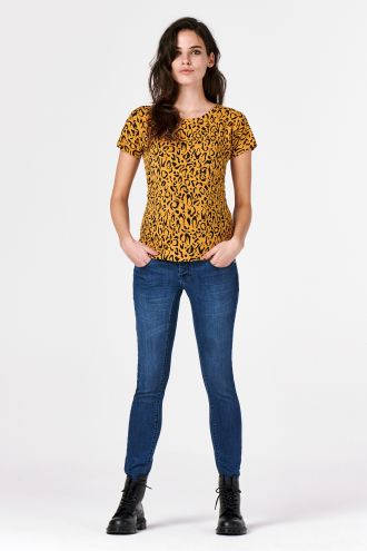 Supermom T-shirt Leopard - Honey Mustard