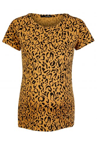 Supermom T-shirt Leopard - Honey Mustard