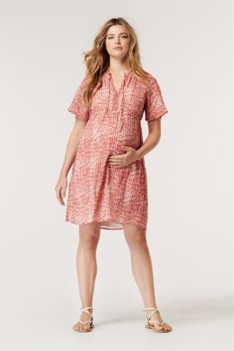 Noppies Nursing dress Monette - Hot Sauce