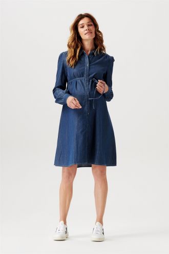 Noppies Jurk met voedingsfunctie Oberlin - Vintage Blue