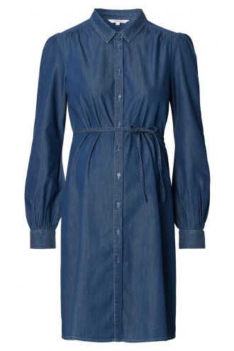 Jurk met voedingsfunctie Oberlin - Vintage Blue