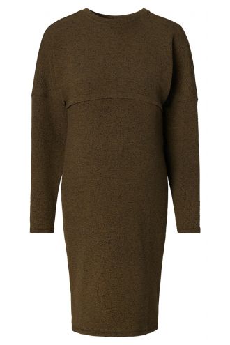 Jurk met voedingsfunctie Riva - dark olive