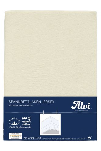 Alvi Cot fitted sheet Organic Natur 70x140cm - Vanilla ice