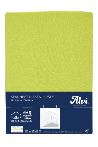  Cot fitted sheet Organic - Mellow green