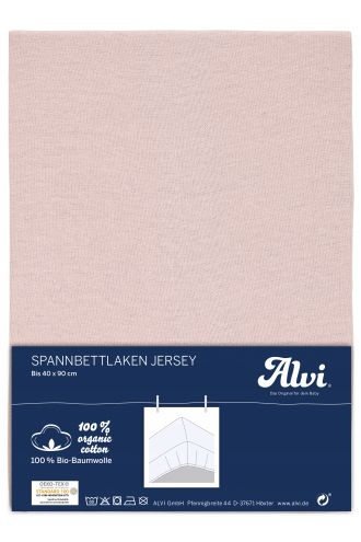  Cot fitted sheet Organic - Pink gogwood