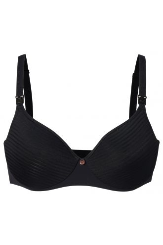Nursing bra padded Spacer Stripe nursing bra - Black