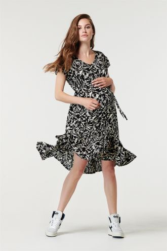 Supermom Dress Leaf - Black