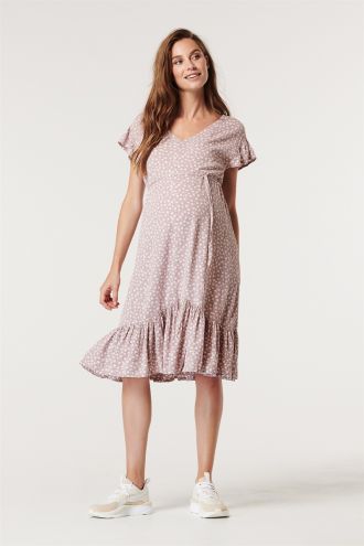 Supermom Jurk Flowers - Elderberry