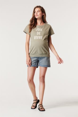 Supermom T-shirt Joie de Vivre - Vetiver