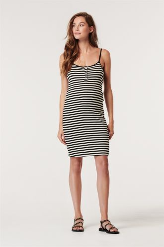 Supermom Dress Stripe - Black