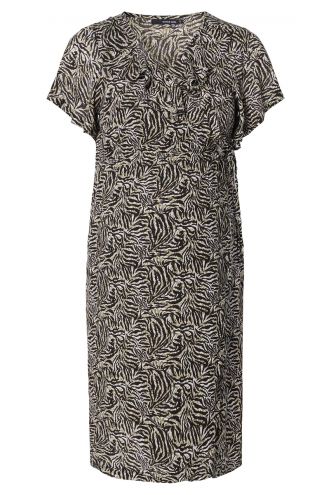 Nursing dress Palm leafs - Vetiver