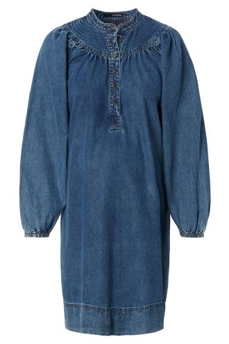 Jurk met voedingsfunctie Bowes - Blue Denim