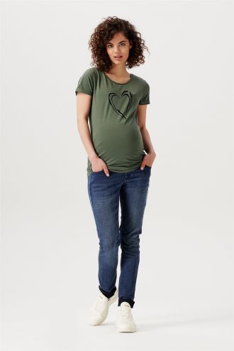 Supermom Skinny Umstandsjeans Austin - Blue Denim