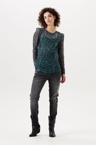 Supermom Langarmshirt Devine - Deep Teal