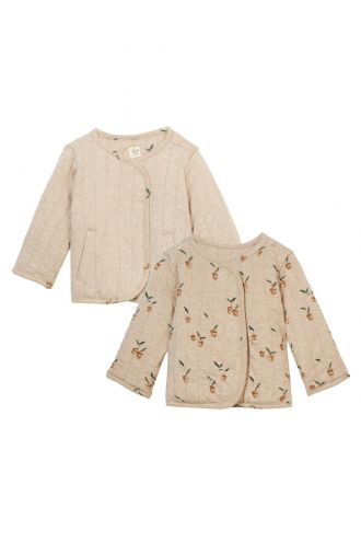 Noppies Strickjacke Jarell - Reversible - Sand Melange