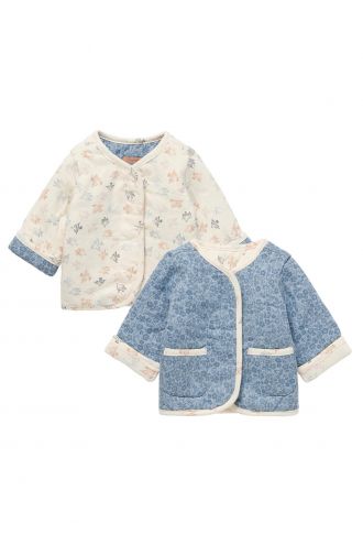 Noppies Baby Jacket Luton - Reversible - Ashley blue