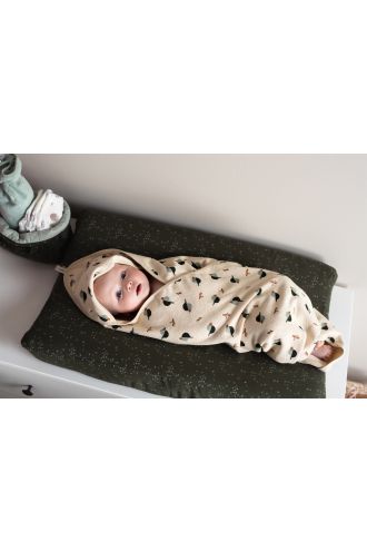 Noppies Baby hooded towel Printed duck baby hooded towel - Beetle
