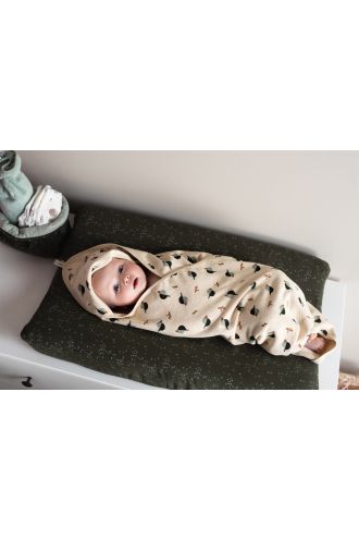 Noppies Badcape Printed duck baby hooded towel - Beetle