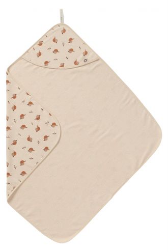  Badecape Printed duck baby hooded towel - Indian Tan