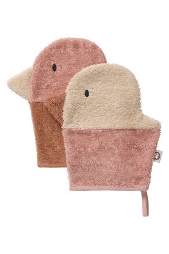 Noppies Gant de toilette Duck terry wash cloths - Misty Rose