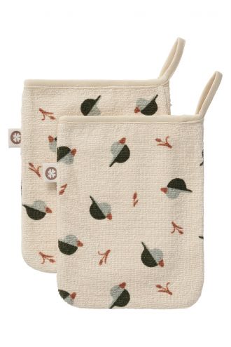 Noppies Gant de toilette Printed duck terry wash cloths - Beetle