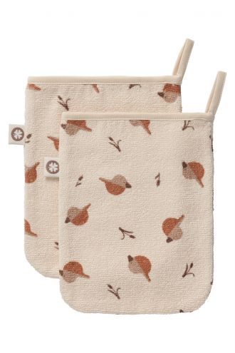 Noppies Gant de toilette Printed duck terry wash cloths - Indian Tan